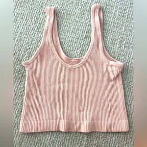 Urban Outfitters Out From Under Tank Top - Women's Pink Ribbed Tank Top